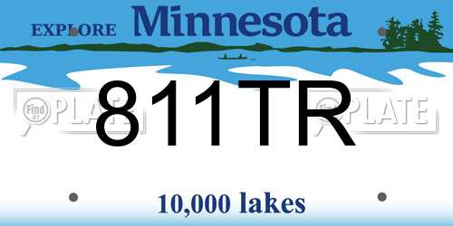 811TR Minnesota License Plate