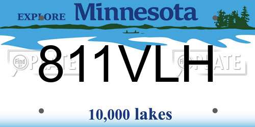 811VLH Minnesota License Plate