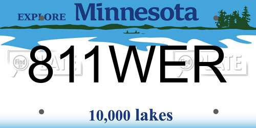 811WER Minnesota License Plate