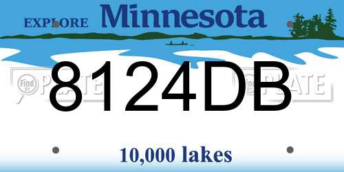 8124DB Minnesota License Plate