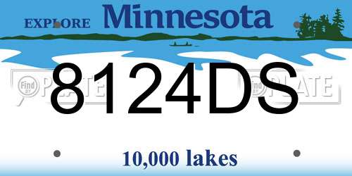 8124DS Minnesota License Plate