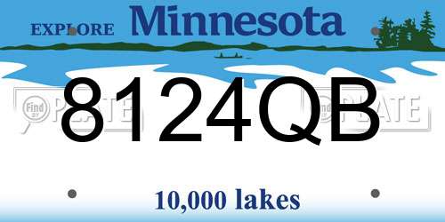 8124QB Minnesota License Plate