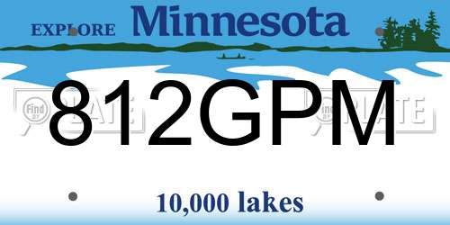 812GPM Minnesota License Plate