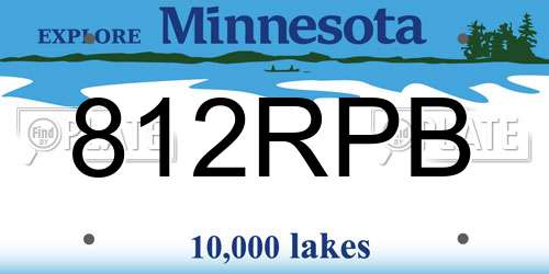 812RPB Minnesota License Plate