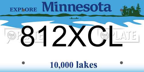 812XCL Minnesota License Plate