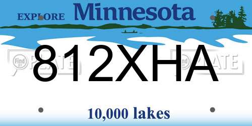 812XHA Minnesota License Plate