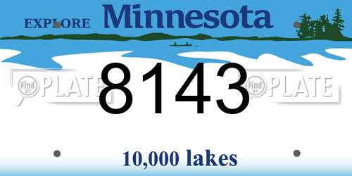 8143 Minnesota License Plate