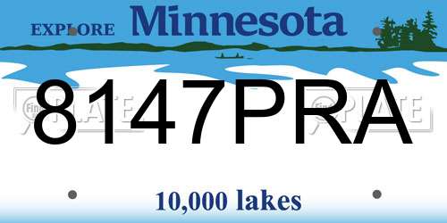 8147PRA Minnesota License Plate