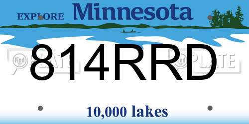 814RRD Minnesota License Plate