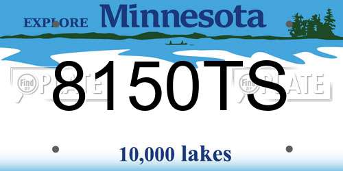 8150TS Minnesota License Plate