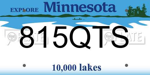 815QTS Minnesota License Plate