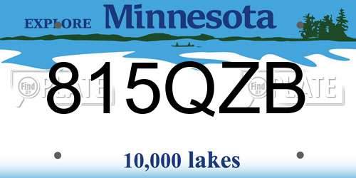 815QZB Minnesota License Plate