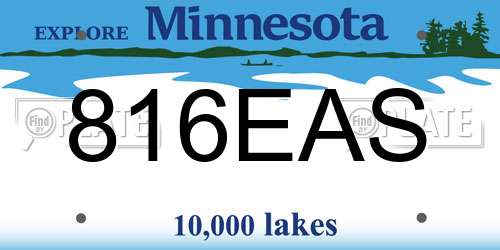 816EAS Minnesota License Plate