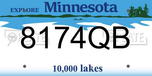 8174QB Minnesota License Plate