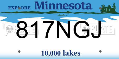 817NGJ Minnesota License Plate