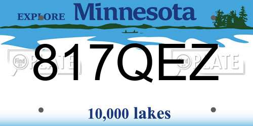 817QEZ Minnesota License Plate