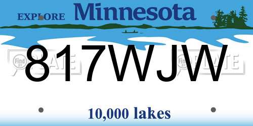 817WJW Minnesota License Plate