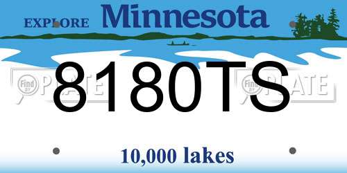 8180TS Minnesota License Plate