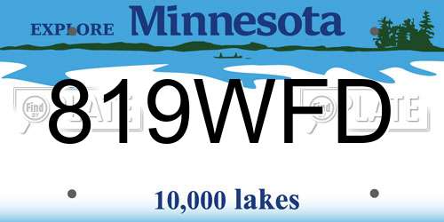 819WFD Minnesota License Plate