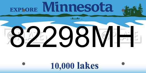 82298MH Minnesota License Plate