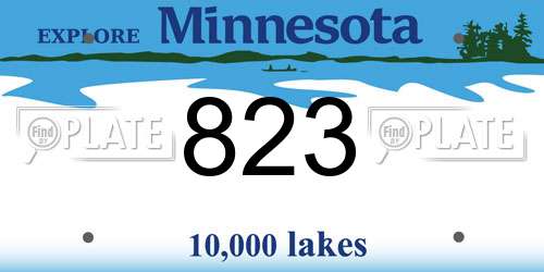 823 Minnesota License Plate