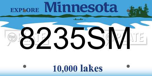 8235SM Minnesota License Plate