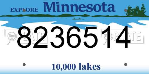 8236514 Minnesota License Plate