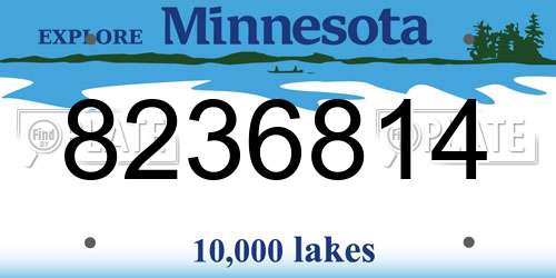 8236814 Minnesota License Plate