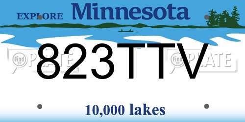 823TTV Minnesota License Plate