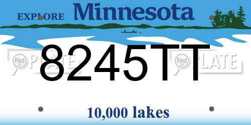 8245TT Minnesota License Plate