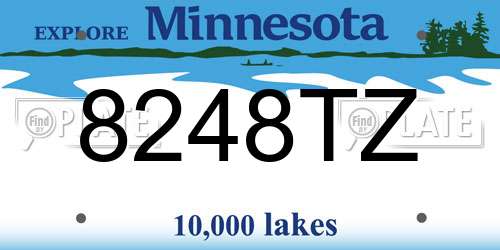 8248TZ Minnesota License Plate