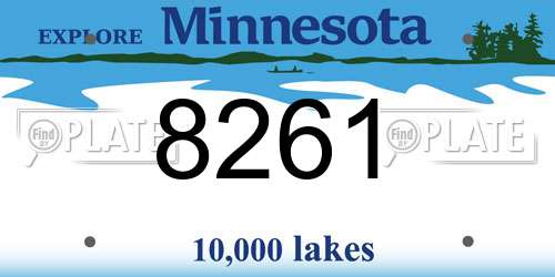 8261 Minnesota License Plate