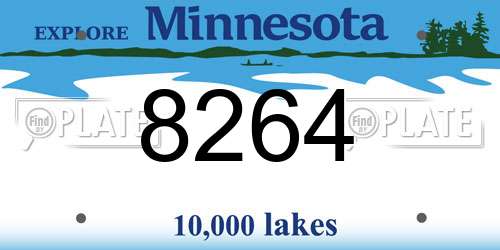 8264 Minnesota License Plate