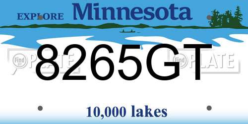 8265GT Minnesota License Plate