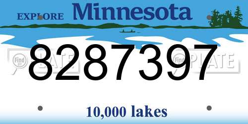 8287397 Minnesota License Plate