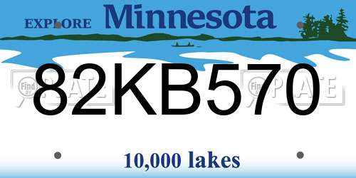 82KB570 Minnesota License Plate