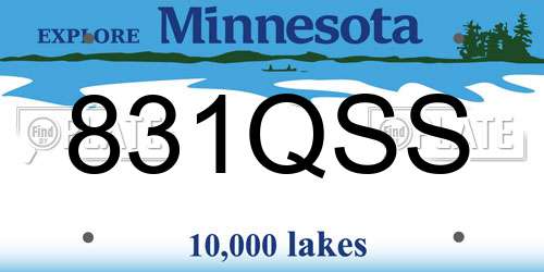 831QSS Minnesota License Plate