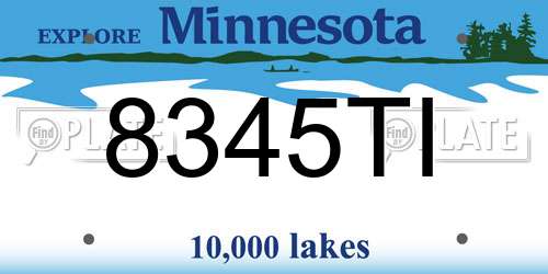 8345TI Minnesota License Plate