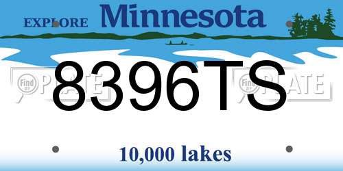 8396TS Minnesota License Plate