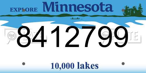 8412799 Minnesota License Plate