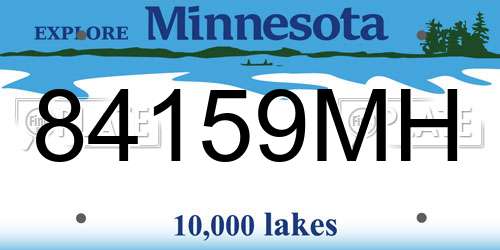 84159MH Minnesota License Plate