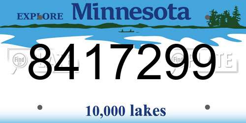 8417299 Minnesota License Plate