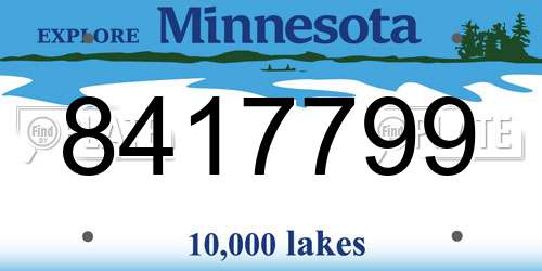 8417799 Minnesota License Plate