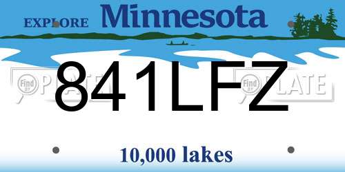 841LFZ Minnesota License Plate