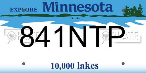 841NTP Minnesota License Plate