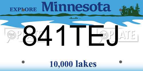 841TEJ Minnesota License Plate