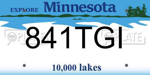 841TGI Minnesota License Plate