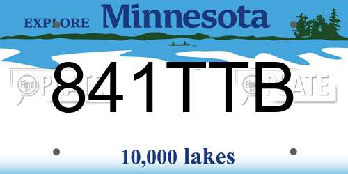841TTB Minnesota License Plate