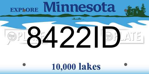 8422ID Minnesota License Plate