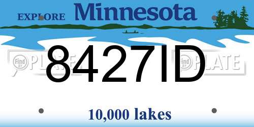 8427ID Minnesota License Plate